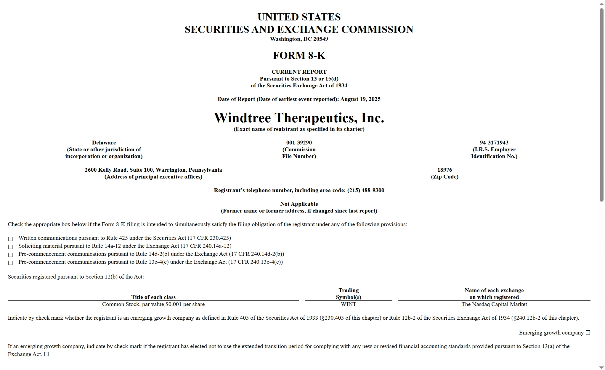 Windtree Therapeutics因未达标遭纳斯达克退市 拟募5.2亿美元配置BNB资产